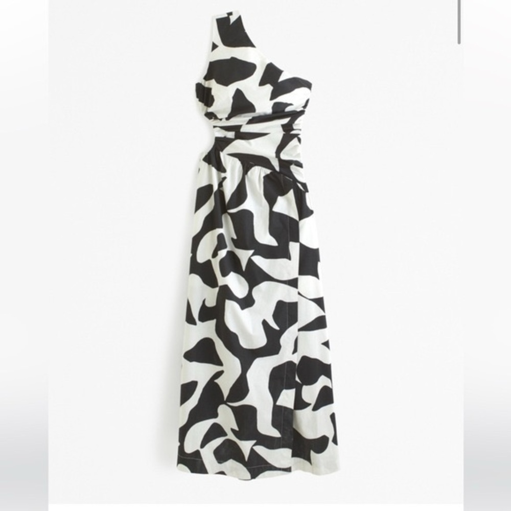 Abercrombie & Fitch Black and White One-Shoulder Cutout Maxi Dress - XS - Picture 3 of 3